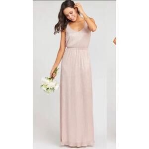 Show Me Your Mumu Kendall Maxi Dress Blush Pink Fairy Girlcore Size M Sparkle